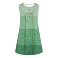 thumbnail image 4 of BEFOKA Robe Grande Taille pour Femmes, Robe d'Été en Liquidation pour Femmes, Robe Sans Manches à Col Rond Imprimé Coloré avec Boutons, 4 of 5