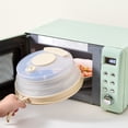 thumbnail image 2 of Microwave Splatter Cover With Built In Water Injection Port Food Grade Plastic Foldable Design Heat Resistant Handle And Integrated Tray, 2 of 9