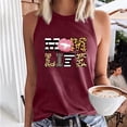 thumbnail image 2 of IROINNID Women's Casual Printed Tank Tops Round-Neck Loose Sleeveless Summer Leisure Tops Spring Saving Clearance, 2 of 2