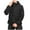 Black, variant on Men's Windbreakers Man Solid-Color Plush Multi-Pocket Zipper Outdoor Sports Charging Warm Long Sleeve Hooded Outwear Jacket Windbreaker Front-Zip Jacket Gray 2XL
