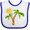 White and Royal, variant on Inktastic Palm Trees with Cute Smiling Sun Boys or Girls Baby Bib