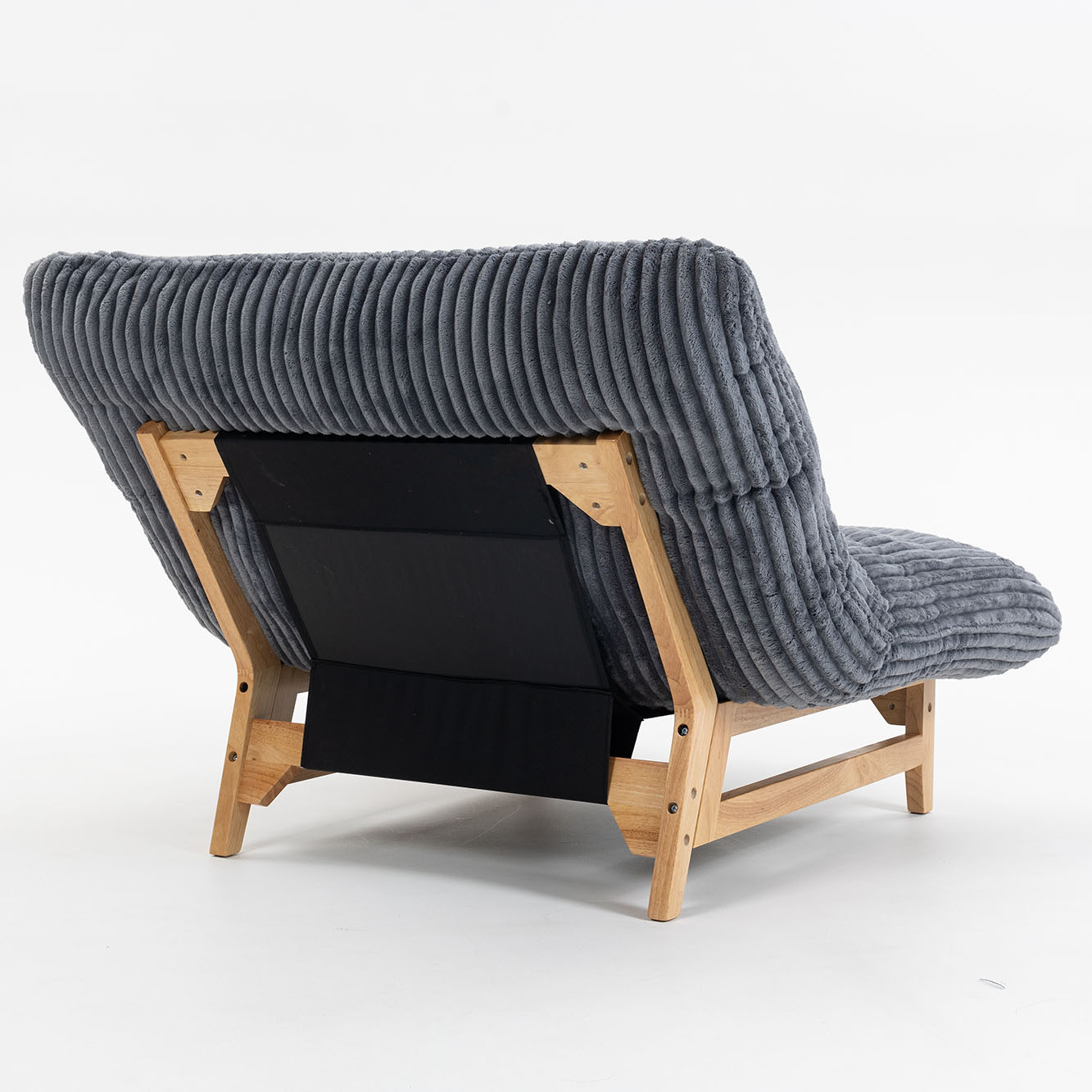 CQSXDA Corduroy Bean Bag Chair for Adults, Large Accent Lazy Sofa with Backrest for Living Room and Bedroom, Single Seat Armless Lounge Chair
