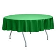 thumbnail image 1 of Ultimate Textile Reversible Shantung Satin - Majestic 84-Inch Round Tablecloth Emerald Green, 1 of 4