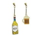 thumbnail image 1 of Alloy Oil Dripping Earrings French Fries Food Beer Mug Red Wine Bottle Pendant Earrings Party Earrings Decoration, 1 of 4