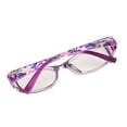 thumbnail image 5 of Gafas de lectura para personas mayores con bloqueo de luz azul, gafas de moda para mujeres, color morado+250, 5 of 5