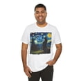thumbnail image 4 of Unisex Van Gogh Starry Night Cat Shirt, 4 of 7