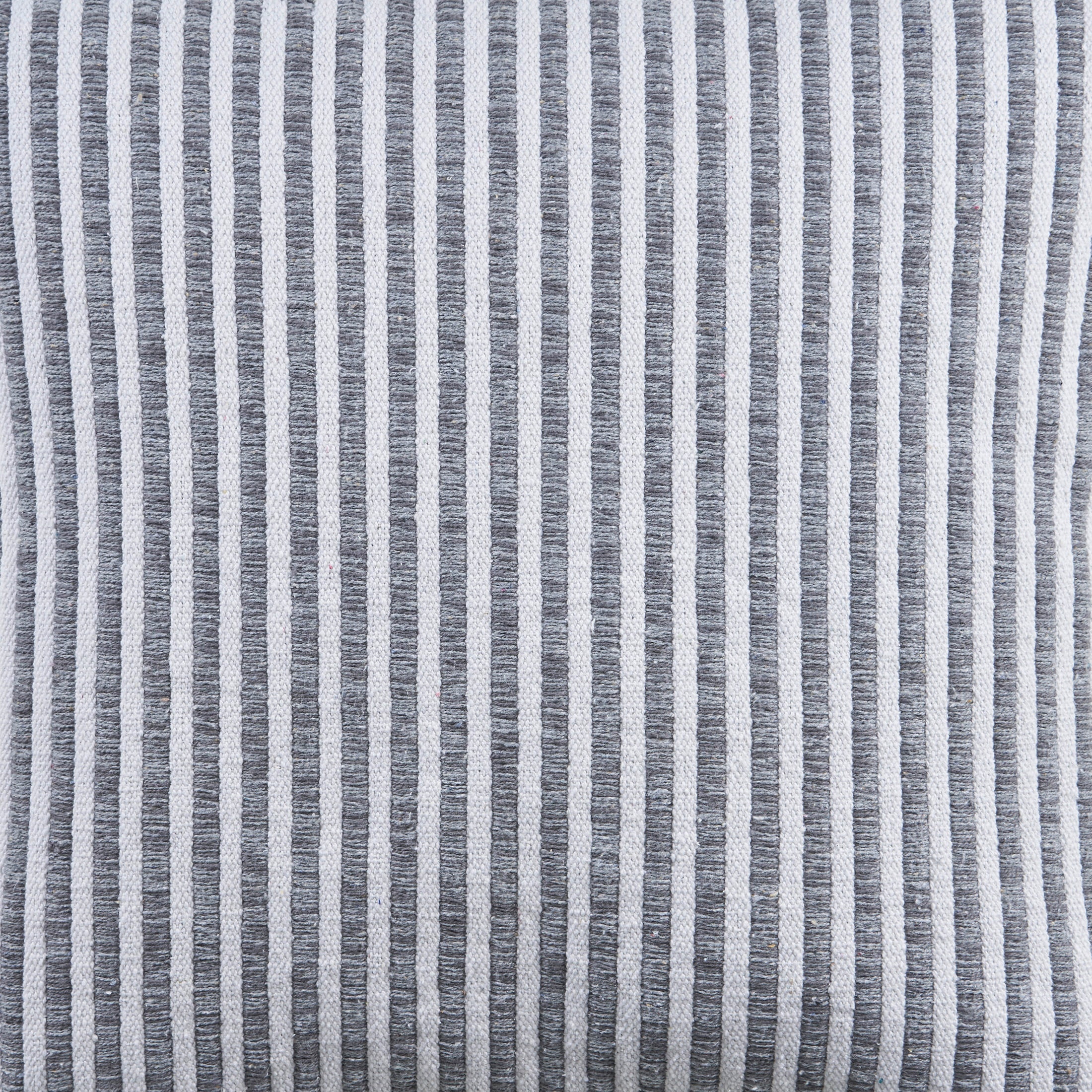 Ox Bay Hampton 22" x 22" Gray/Cream Striped Cotton Adult Decorative Throw Pillow Cover