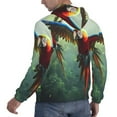 thumbnail image 6 of Sikiie Flying Parrots In Jungle Men's Hoodie, Essentials Hoodie, Sweatshirt, Pullover Hooded Sweatshirt for Men-3X-Large, 6 of 7