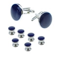 thumbnail image 1 of relayinert 8PCS/Set Retro Round Shape Drop Oil Cufflinks Stud Plated Geometric Sleeve Cuff Button Shirt Jewelry Gifts, 1 of 9