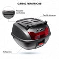 thumbnail image 3 of Caja PORTA EQUIPAJE para moto 40L con Respaldo y Base de carga Kinlley Negro, 3 of 5