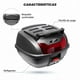 thumbnail image 3 of Caja PORTA EQUIPAJE para moto 40L con Respaldo y Base de carga Kinlley Negro, 3 of 5