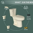 thumbnail image 3 of 19 Inch Tall Toilet for Seniors, Elongated High Toilet, Comfort Bowl Height ADA Toilet, Seat Height 20 Inch, Two-Piece Single Flush 1.28 GPF,12” Rough In,Bone Color, for Bathroom, 3 of 9