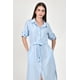 thumbnail image 4 of Vestido largo a rayas Roman Fashion /Juvenil, 1765-1 (Azul cielo) azul cielo M, 4 of 5