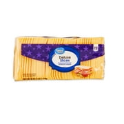 Great Value Deluxe Pasteurized Process Sliced American Cheese, 48 oz, 72 Count