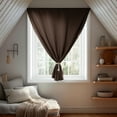 thumbnail image 5 of ZOPZO Blackout Curtains with Hook-and-Loop, Brown, 28W x 51L Inch, Easy Install for Kitchen and Bedroom Windows, 5 of 10