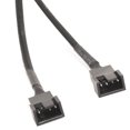 thumbnail image 2 of PC Fan Splitter Extension Cable - 1 to 2 PWM Fan Splitter Compatible with 3 & 4 Pin PC Cooling Fans, 10 inch Black Braided Nylon Cable (2 Pack), 2 of 6