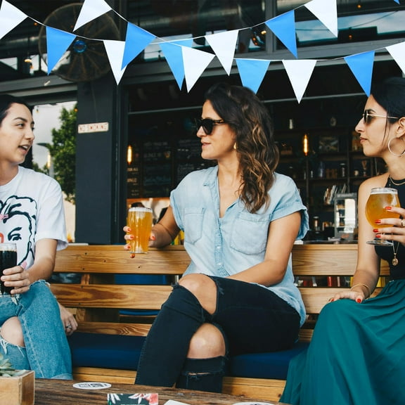 LOLIPPYY Oktoberfest Banner Stylish Bavarian Flag Decorations for Parties and Festivals Made of Polyester Assorted Color