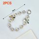 thumbnail image 2 of 2 piezas Y2K Cadena de cuentas redondas con forma de estrella de cinco puntas incrustada, accesorios para collares y pendientes, cadena para teléfono móvil con cuentas, 2 of 5