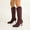 #221-Coffee, variant on Wowcloth Women's Fashion Winter Knee-High Boots, Pointed Toe with Rear Zipper Closure, Slim High Heel Casual Dress Boots for Daily Wear and Cold Weather Outfits