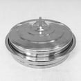 thumbnail image 2 of FixtureDisplays® Plateau Porte-Gobelet de Communion Sainte avec Couvercle et Insert, Contient 40 Tasses, Diamètre 12 Pouces, Service de Culte Poignée Croisée en Acier Inoxydable Argenté 15715, 2 of 8