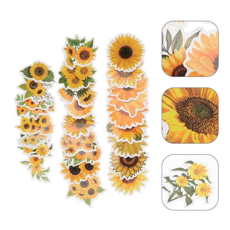 50pcs Sunflower Stickers Water Bottle Stickers Laptop Stickers Aesthetic  Stickers 