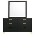 thumbnail image 3 of Kendall 6-drawer Dresser with Mirror Black, 3 of 12
