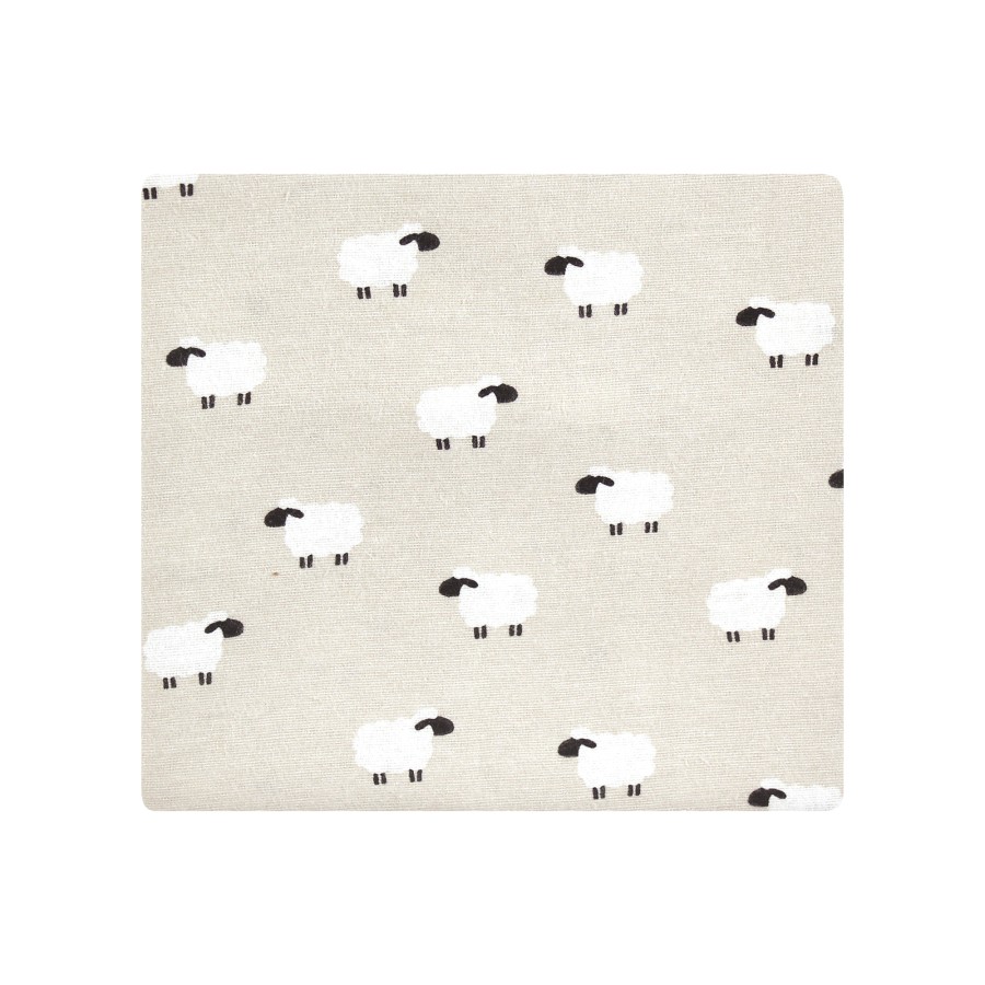 Hudson Baby Cotton Poly Flannel Receiving Blankets, Taupe Sheep, One Size