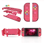 3PCS Replacement Housing Case For Nintend Switch NS Controller Joy-Con shell Game Console Switch Case D-PAD Version-Set(Water Red)