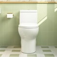 thumbnail image 4 of Ally 12 in. Rough in Size 1-Piece 0.8/1.28 GPF Dual Flush Elongated Toilet in White, Golden Bottom Seat Included, 4 of 13