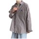 thumbnail image 3 of Blusa y camisa de manga larga con cuello vuelto para hombre, informal, con botones y bolsillos, camisa de manga larga a cuadros, camisa de lino para hombre, 3 of 6