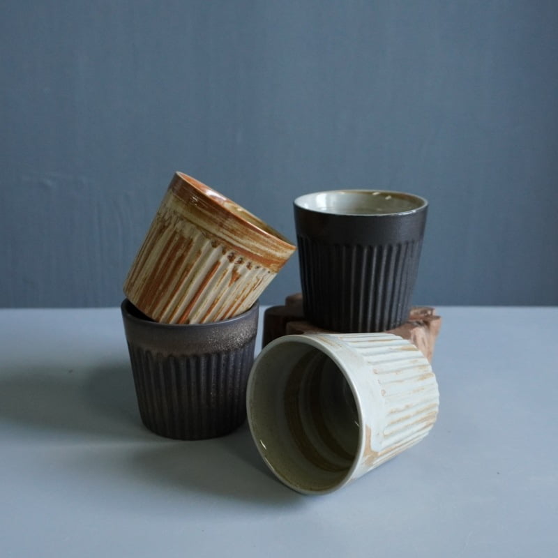 TL New Single Cup Ceramic Cup Japanese Tea Cup Handmade Coarse Pottery Water Cup Mug Espresso Cup Master Cup
