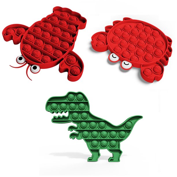 Push Pop Bubble Squeeze Sensory Toy Lobster And Crab Dinosaur Shape Push Pop Pop Bubble Sensory Fidget Toy Walmart Com Walmart Com