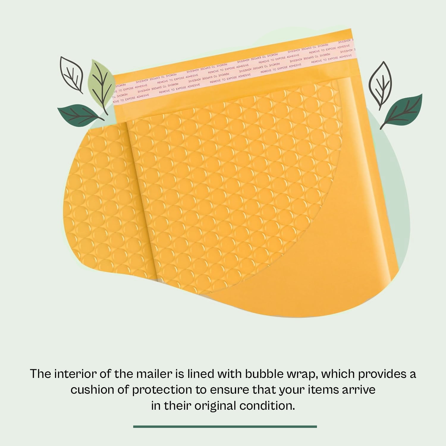 SSBM #4 Yellow Kraft Bubble Mailers 9.5" x 14.5" Lightweight Self Adhesive for Office Shipping Purpose 4200 Pieces