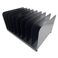 Desktop File Organizer Vertical 8 Slot, Black Grade Steel