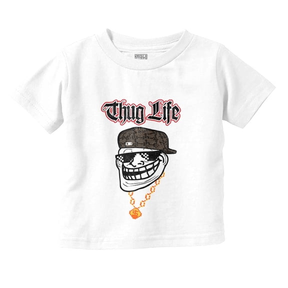 Troll Face Meme Thug Life Big Smiley Toddler Boy Girl T Shirt Infant Toddler Brisco Brands 7T