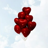 FRCOLOR 50pcs Red Heart Shape Balloons for Party Decoration Latex Balloons Perfect for Weddings and Celebrations 10 Inches
