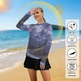 thumbnail image 5 of FORMRS Womens Long Sleeve Shirts UPF 50+ Sun Protection Quick Dry Fishing Hiking Tops, Size S-2XL, Moonlight Mountain, 5 of 8