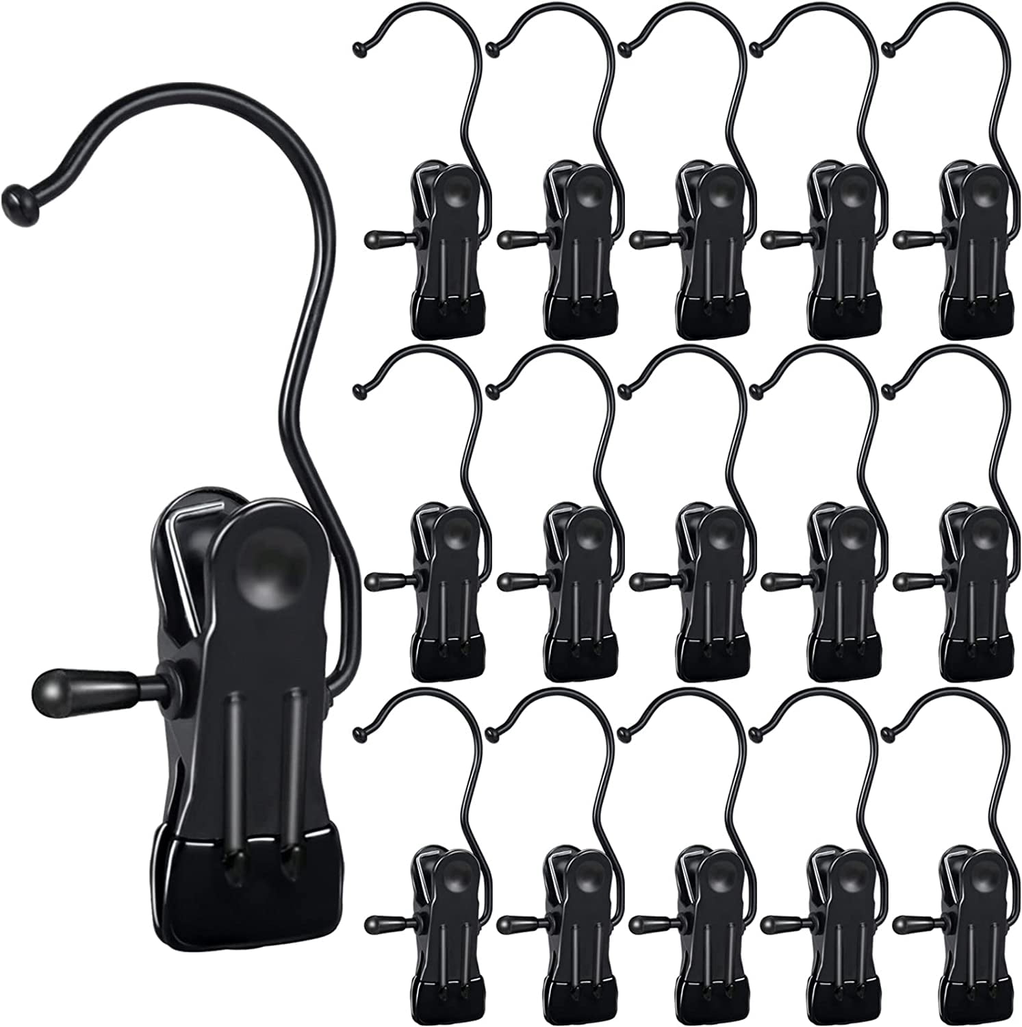 Laundry Hanging Hooks Clips, 5 Pcs Boot Hangers Heavy Duty Stainless Steel Portable Travel