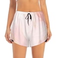 thumbnail image 4 of Lsque Marble Printed Women's Running Shorts with Liner Pockets,Elastic Quick Dry Workout Athletic Gym Yoga Shorts,Womens High Waist Shorts-, 4 of 9