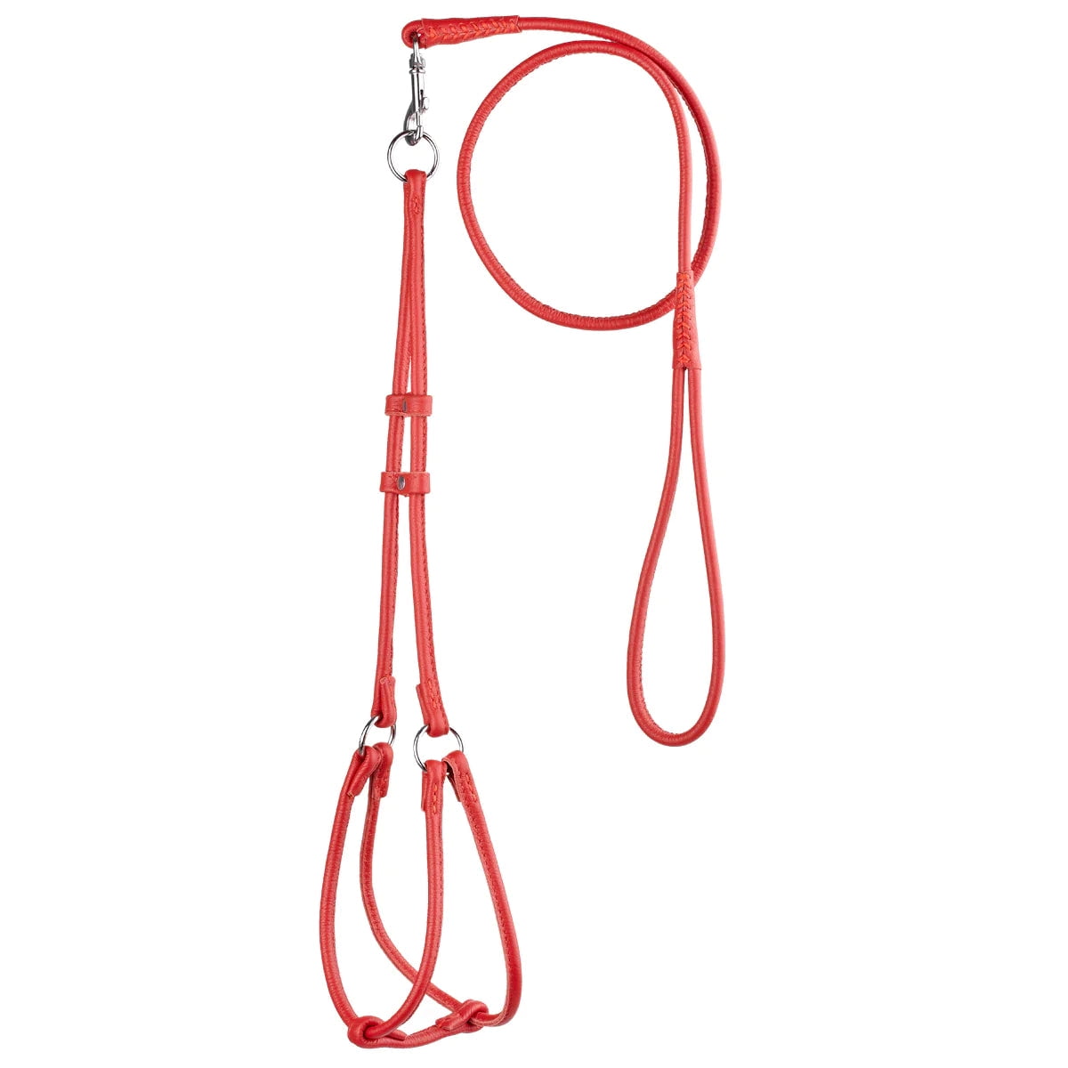 Elevate Your Pet's Style: Soft Leather Round Step-In Harness + Round Lead Combo