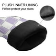 thumbnail image 4 of Golf Club Headcovers High Quality Waterproof Leather Golf Head Cover Set Men Women Driver Head Cover Exclusive Gift for Golf Lovers Purple Grid, 4 of 5