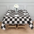 thumbnail image 3 of Black and White Checkered Pattern Square Tablecloth,Waterproof Square Table Cover,Wipeable Spillproof Washable Table Cover for Home Kitchen Party Decor 52"x52"(132x132cm), 3 of 6