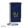 thumbnail image 3 of Monogrammed Bath Towel, Personalized Gift, 27 x 54 inches - Set of 2 - Gold Script Embroidered Towel - 100% Turkish Cotton- Soft Terry Finish - for Bathroom or Spa - Script U Navy, 3 of 4