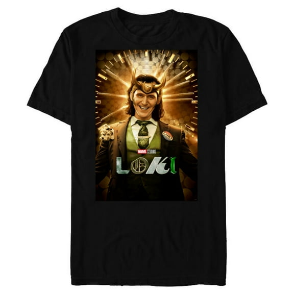 Marvel Loki President Loki Poster - Short Sleeve Blended T-Shirt for Adults – Customized-Black