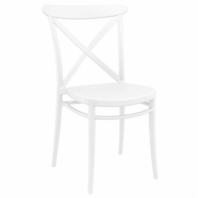 Siesta Exclusive ISP254-WHI Chaise Extérieure en Résine Croisée Blanche - Ensemble de 2