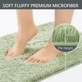 thumbnail image 2 of Tripumer Microfiber Bathroom Mat Shaggy Bathroom Rug Soft Plush Mat 20 x 32 inch Bathroom Rug Extra Soft Mat Water Absorbent Machine Washable Thick Plush Rugs Non Slip Dries Quickly Light Green, 2 of 6