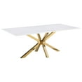 thumbnail image 3 of Coaster Venera Rectangular 79-inch Faux Marble Dining Table White, 3 of 9