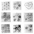 thumbnail image 2 of Lubelski 1 Set Painting Stencil Flower Pattern Multifunctional PET Paper Craft Painting Template for Wall Art, 2 of 4