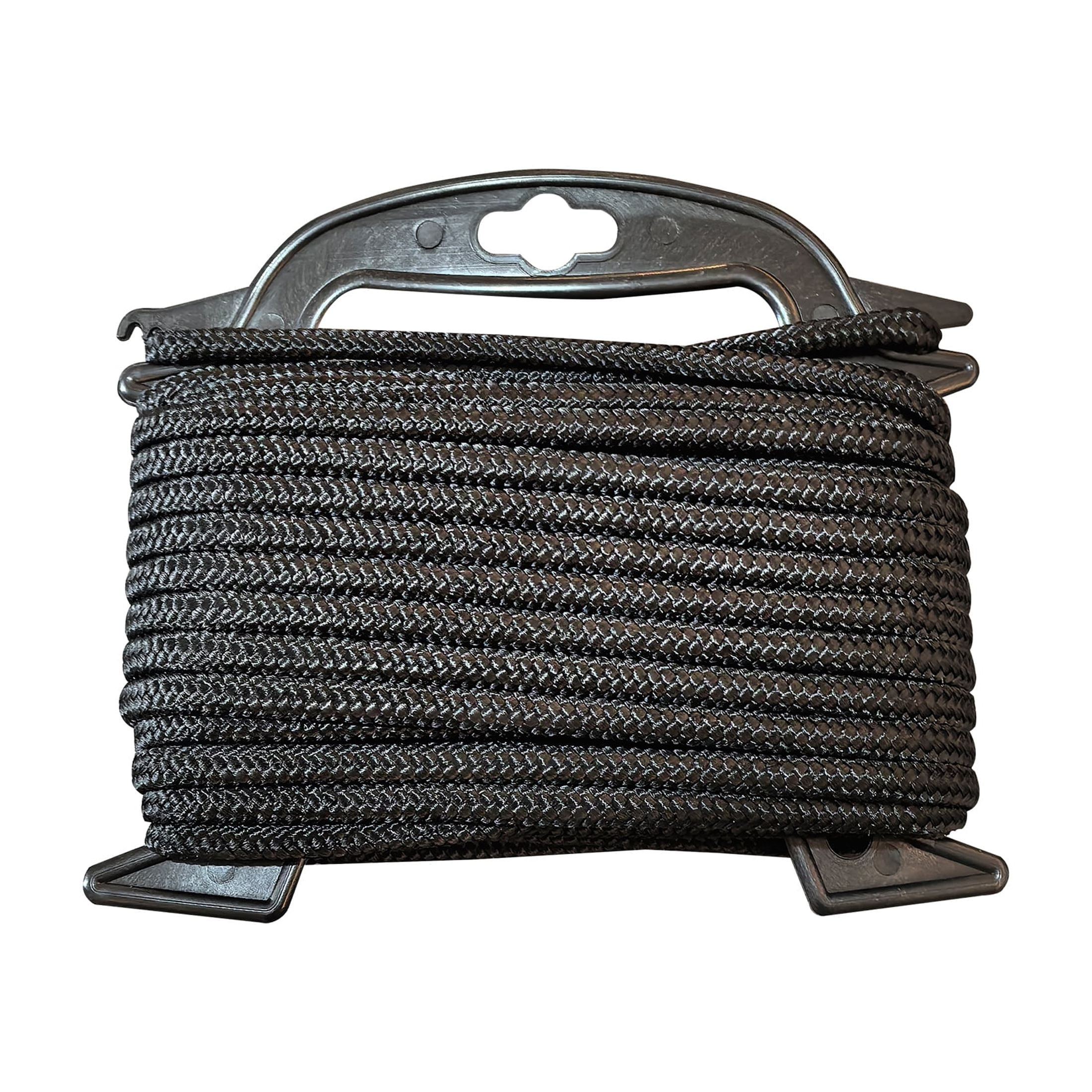 (4 pack) Hyper Tough Diameter1/4 inch , 50 feet Black Polypropylene Diamond-Braid Rope, 1 Each