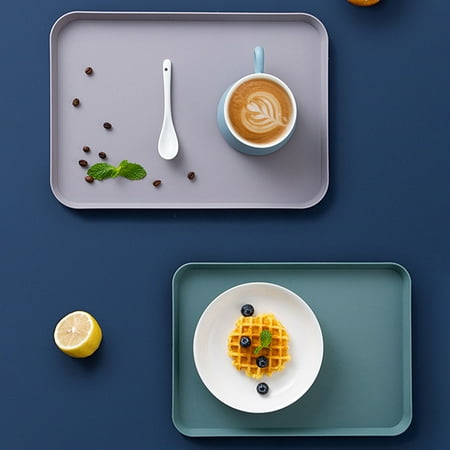 

Travelwant Food Serving Trays Stackable BPA-Free Plastic Tray Set - Dishwasher Safe Plastic Trays For Use At Home Parties and Events